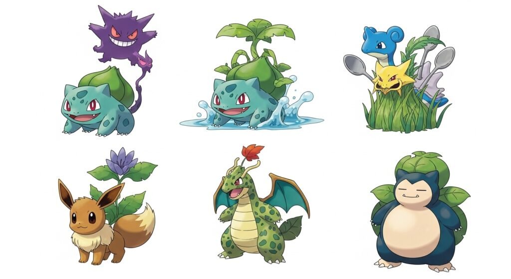 Top 6 best Bulbasaur fusions in Pokémon Infinite Fusion ranked Gengar, Lapras, Alakazam, Eevee, Dragonite and Snorlax fusions
