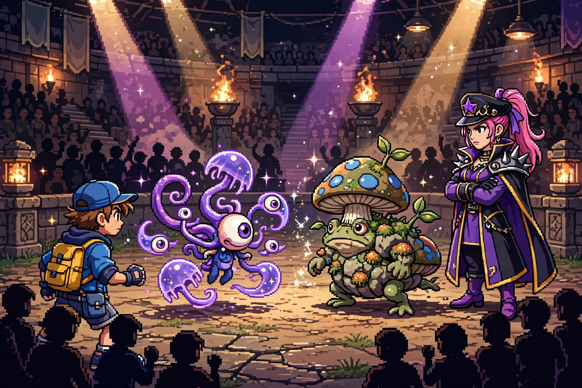 Gym battle with unexpected randomized creatures in Pokémon Infinite Fusion