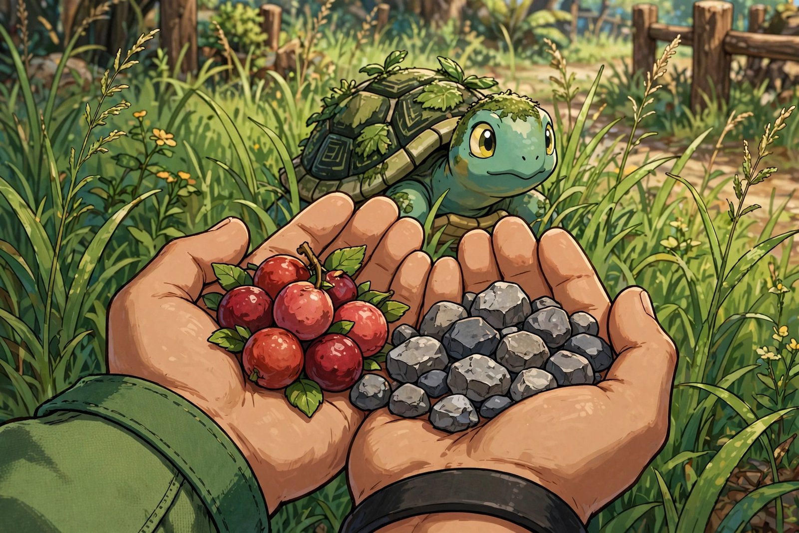 Bait and rocks items used for catching in the Safari Zone