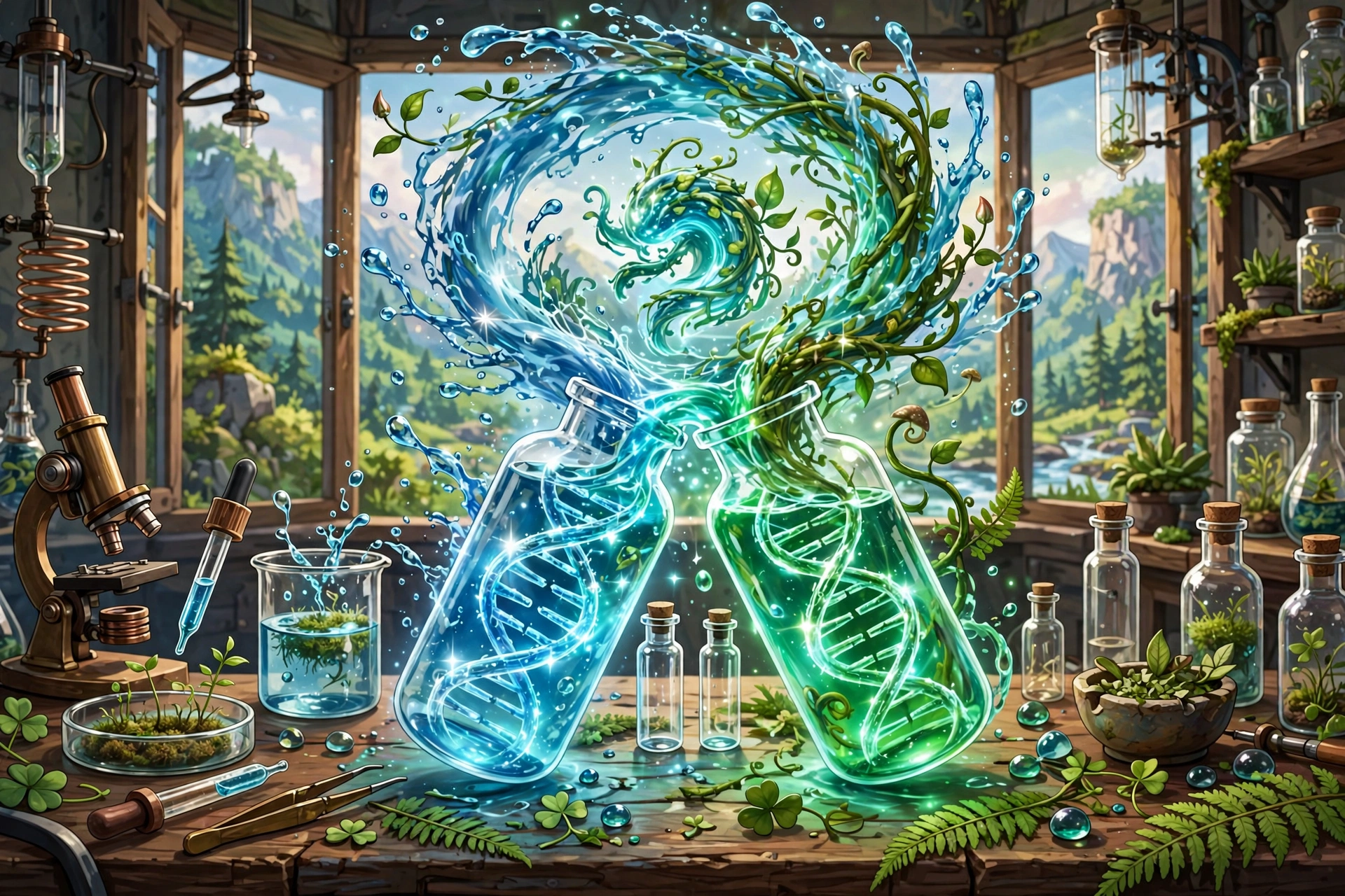 Bulbasaur evolving through its stages under sunlight, fan art